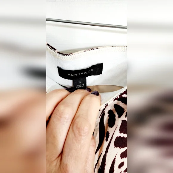 NWT Ann Taylor Animal Print Midi Skirt - Picture 3 of 6